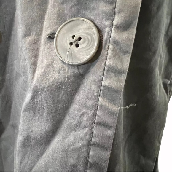 Old Navy Gray Rain Trench Coat Plus Size XXL Outerwear Collared Long Sleeves - Picture 7 of 9